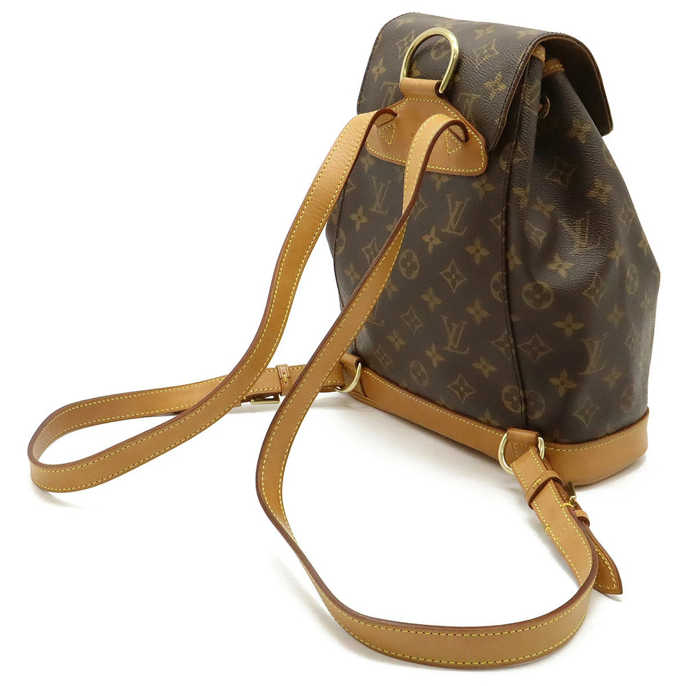 Louis Vuitton Backpack Bag Montsouris Monogram Shoulder Rucksack Brown